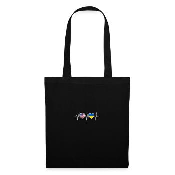 USA and Ukraine Ukrainian flag flags - Tote Bag - black - Front