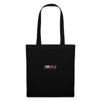 Angleterre et Liechtenstein Drapeau du Liechtenstein - Sac en tissu - noir - Devant