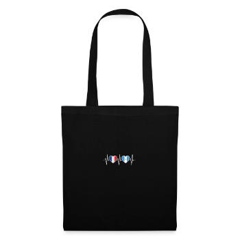 France et Guatemala Drapeau guatémaltèque - Sac en tissu - noir - Devant