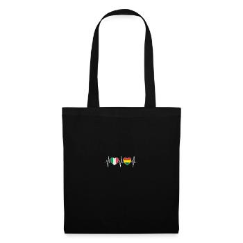 Italie et Bolivie Drapeaux du drapeau bolivien - Sac en tissu - noir - Devant
