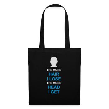 J’ai plus de tête - Sac en tissu - noir - Devant
