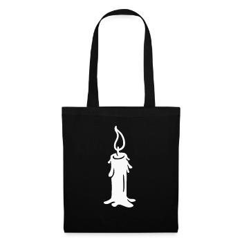Bougie - Sac en tissu - noir - Devant