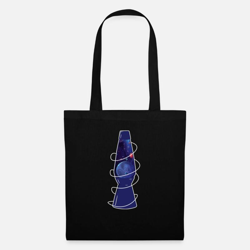 Retro Space Chic: Lava Lamp Planets - Tote Bag - black