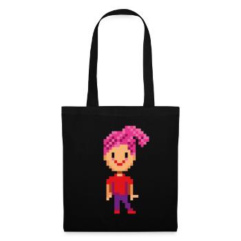 PIXELFIGUR PINK-ROT - Stoffbeutel - Schwarz - Vorne