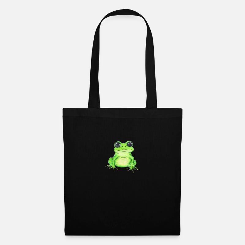 Frosch - Stoffbeutel - Schwarz