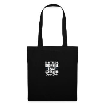 Cayuga Duck Owner Enclos Nourriture pour animaux en peluche - Sac en tissu - noir - Devant