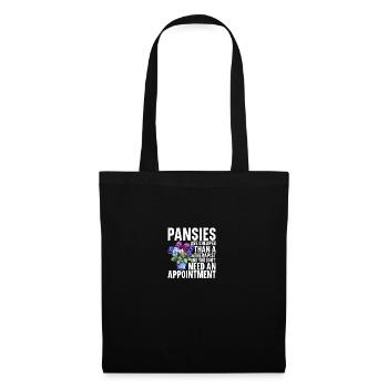 Pansies Plants Gear Pansy Flower Live Pansies - Stoffbeutel - Schwarz - Vorne