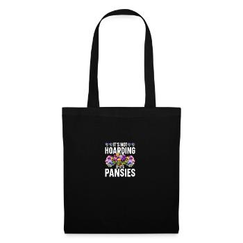 Pensées vivantes plantes Gear Pansy Pensées de fleurs - Sac en tissu - noir - Devant