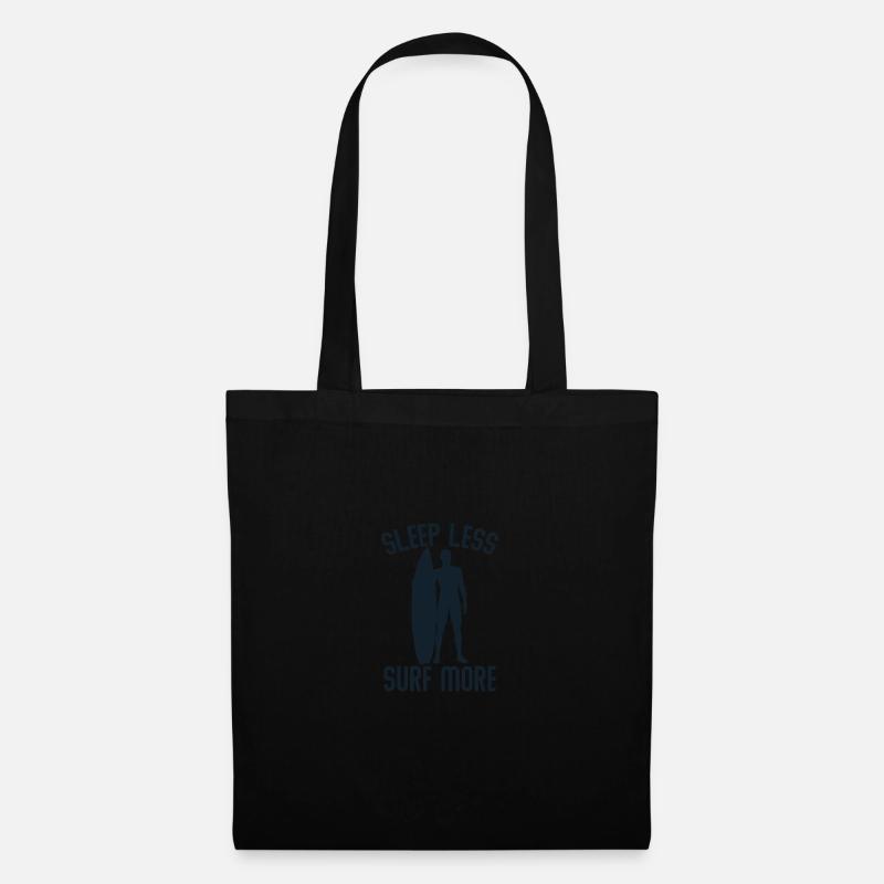 Dormir moins surfer plus - Sac en tissu - noir