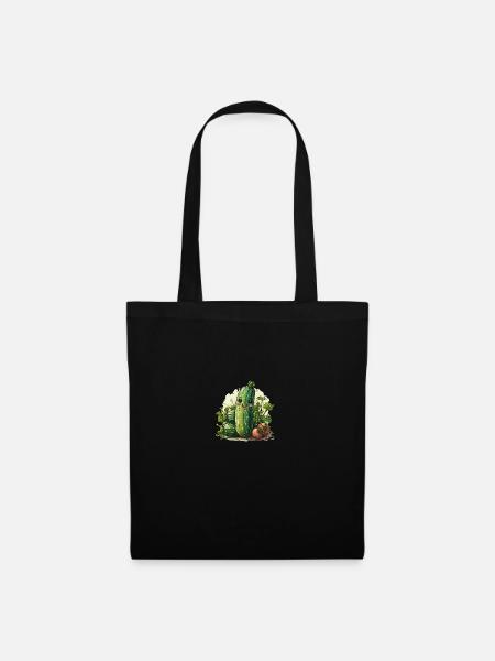 Style bande dessinée de courgettes - Sac en tissu - noir