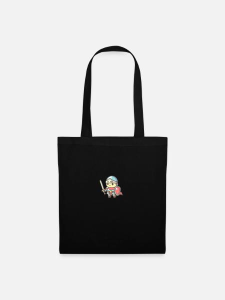 Chevalier courageux dans le style de la bande dessinée pour les enfants - Sac en tissu - noir