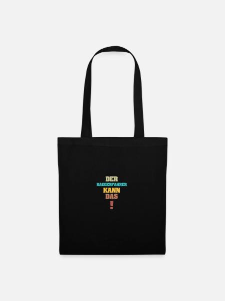 Geschenk für Baggerfahrer - Stoffbeutel - Schwarz
