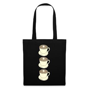 Le café à la puissance trois - Sac en tissu - noir - Devant