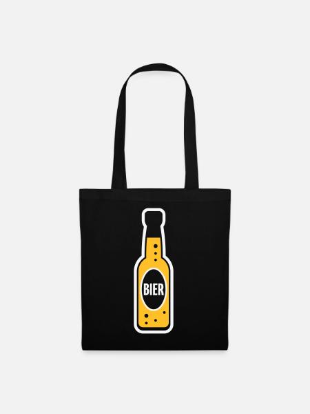 Bierflasche (Bier / Bierchen / NEG 2C) - Stoffbeutel - Schwarz