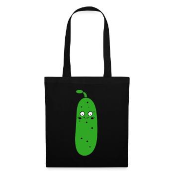 concombre - Sac en tissu - noir - Devant