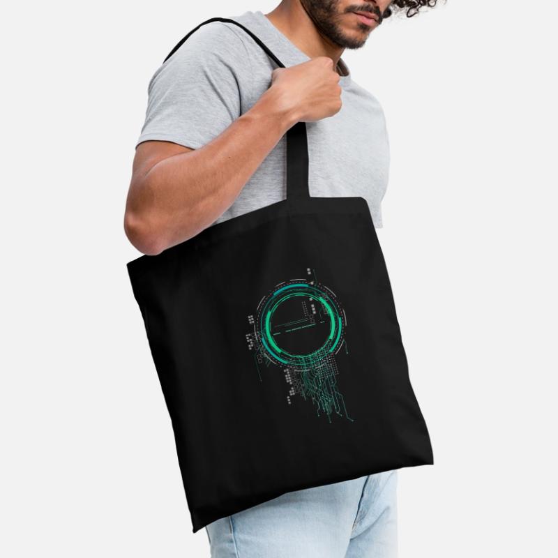 CPU PC PCB Spaceship Code Nerd PC Pixel Coder Sac en tissu