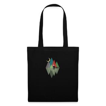 famille ours - Sac en tissu - noir - Devant