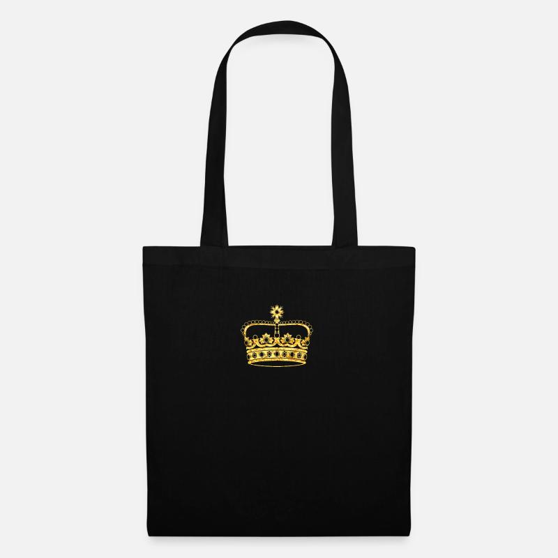 Goldene Krone 02 - Stoffbeutel - Schwarz