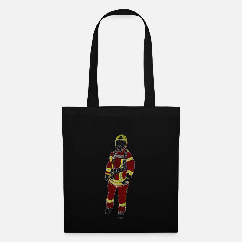 Feuerwehrmann - Wasser marsch! - Stoffbeutel - Schwarz
