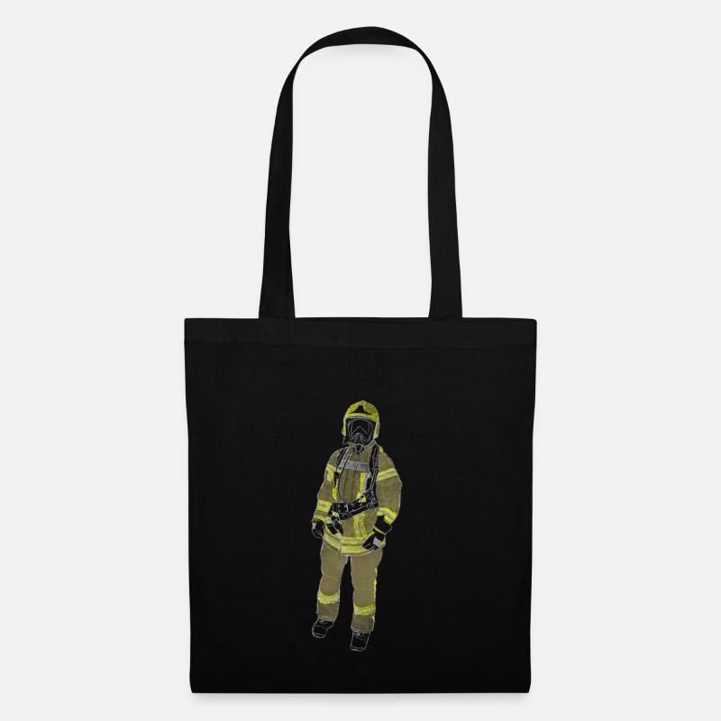 Feuerwehrmann - Wasser marsch! - Stoffbeutel - Schwarz