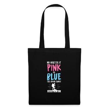 No Matter If Pink Or Blue This Hiking Family Belon - Stoffbeutel - Schwarz - Vorne