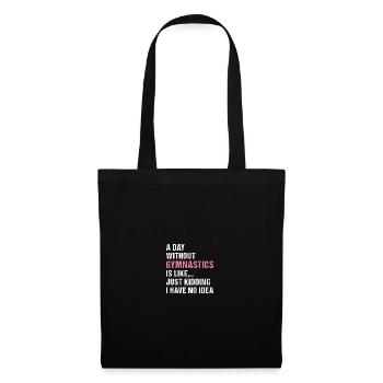 Sport Une journée sans gymnastique - Sac en tissu - noir - Devant