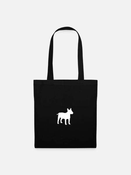 Hund Silhouette - Stoffbeutel - Schwarz