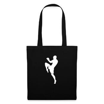 Muay Thai Blanc - Sac en tissu - noir - Devant