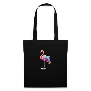 Flamingo - Stoffbeutel - Schwarz - Vorne