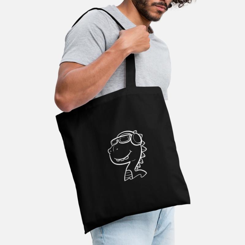Cooles Dino. Unermäßiger oder kühl Gift Stoffbeutel