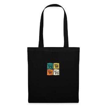 Cow Cattle Highland Cattle - Tote Bag - black - Front