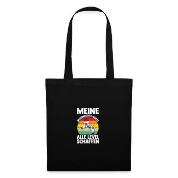 Père Noël Gaming Noël Noël - Sac en tissu - noir - Devant