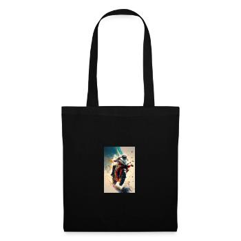 Motocyclette - Sac en tissu - noir - Devant