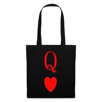 Queen of Hearts - Stoffbeutel - Schwarz - Vorne