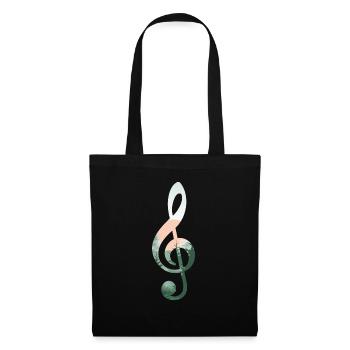 Treble Clef Landscape - Tote Bag - black - Front
