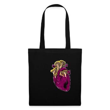 Heart full of mushrooms - Tote Bag - black - Front