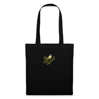 Bunter Vogel - Stoffbeutel - Schwarz - Vorne