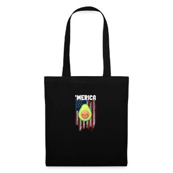 Avocado Fruchtig Vintage Vegane Sprüche - Stoffbeutel - Schwarz - Vorne