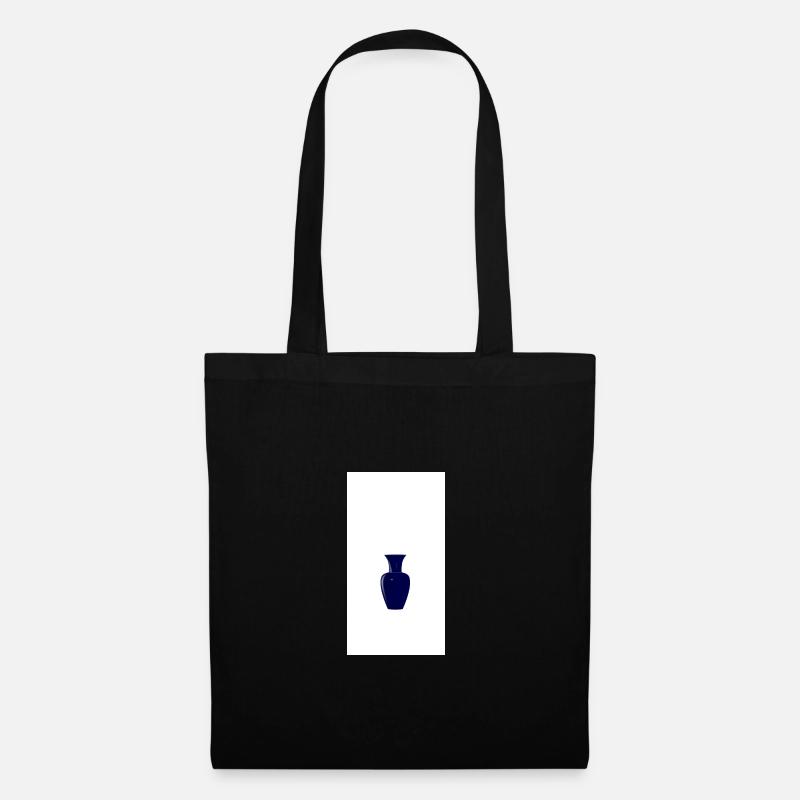 Mitternachtsblaue Vasen-Silhouette - Stoffbeutel - Schwarz