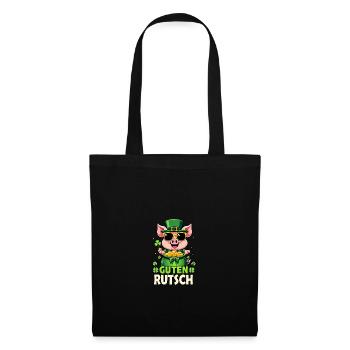 Bonne Année - Cochon Chanceux Réveillon du Nouvel An - Sac en tissu - noir - Devant