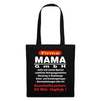 BD - Firma Mama GmbH - Kostenfrei Lebenslang - - Stoffbeutel - Schwarz - Vorne