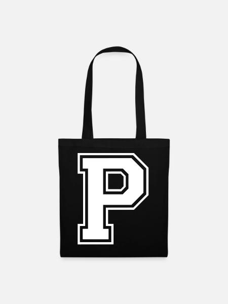 p - Stoffbeutel - Schwarz