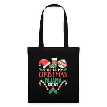 Christmas Pajama Pajamas Funny Gift - Tote Bag - black - Front