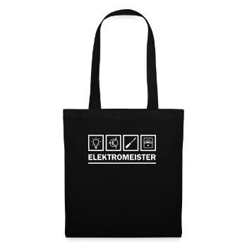 Profession de maître électrique - icône de pictogramme - Sac en tissu - noir - Devant