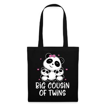 Big Cousin Of Twins - Cute Panda Pandas - Tote Bag - black - Front