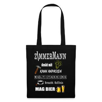 Zimmermann - Stoffbeutel - Schwarz - Vorne