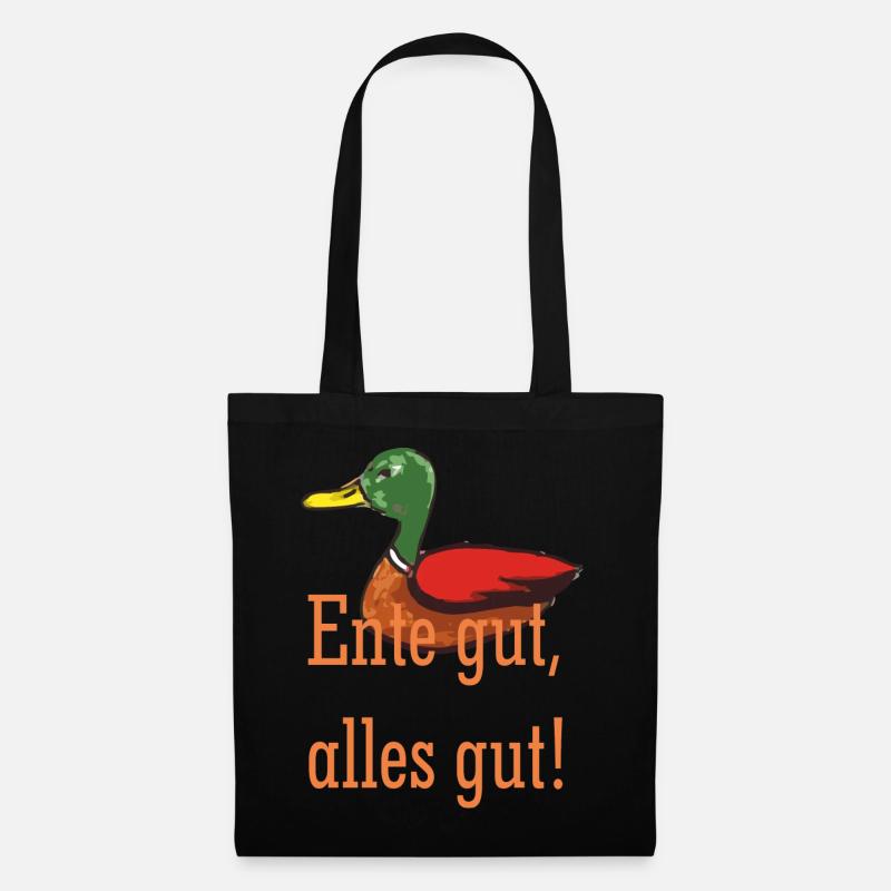 Ente gut alles gut - Stoffbeutel - Schwarz