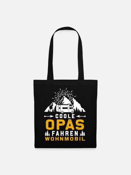 Coole Opas fahren Wohnmobil - Stoffbeutel - Schwarz