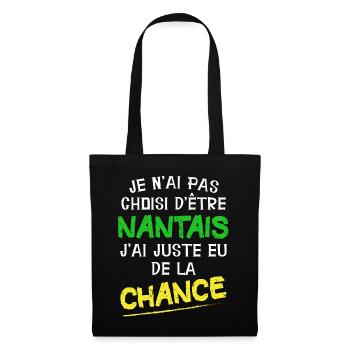 Nantes - Nantais - Ville - Foot - Cadeau - Chance - Sac en tissu - noir - Devant