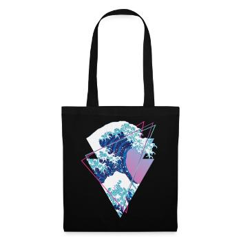 Retro Vaporwave Wave par Kanagawa - Sac en tissu - noir - Devant
